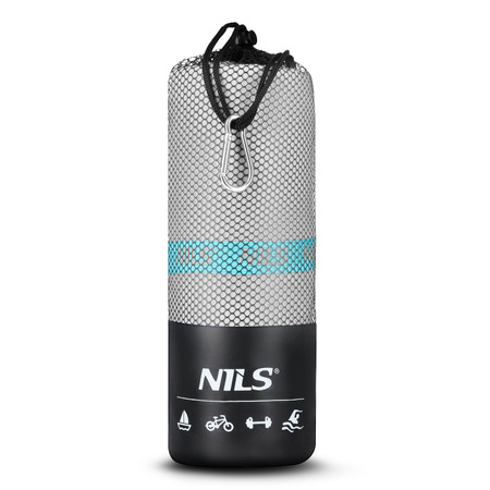 NILS Duży Ręcznik Szybkoschnący Z Mikrofibry Plażowy 180x100 cm + Zawieszka