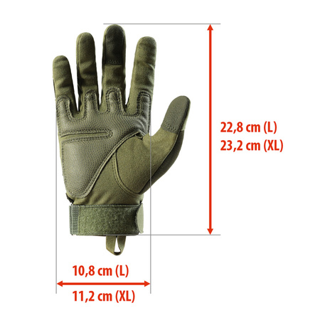 NILS Zielone Rękawice Taktyczne Ochronne Kampingowe Survivalowe