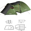 Namiot Turystyczny Ogrodowy 3 Osobowy Filtr UV + Pokrowiec Nils Camp