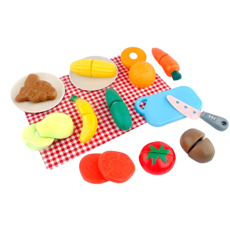 Mini Grill Zabawka Dla Dzieci 29 Elementów Sztućce + Akcesoria Spożywcze