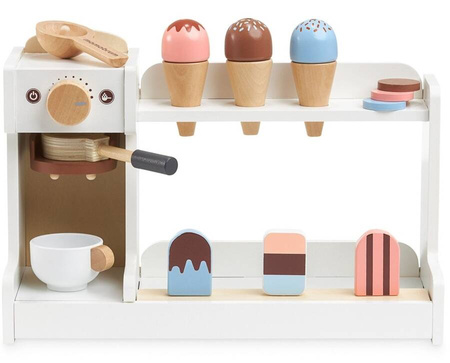 MAMABRUM Drewniana Kawiarnia Lodziarnia Z Ekspresem Do Kawy Dla Dzieci
