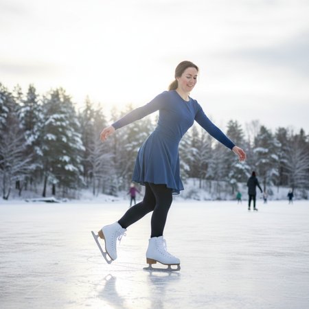 Łyżwy Figurowe Dziecięce Sznurowane Klasyczne Retro Stalowa Płoza VIVO