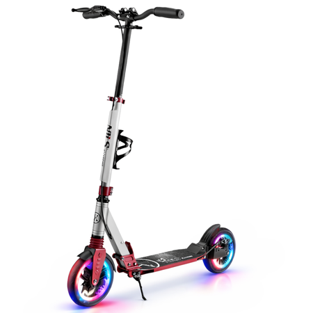 Hulajnoga Miejska Klasyczna Składana Koła 200 mm LED Z Hamulcem Tarczowym