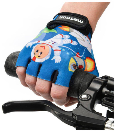 METEOR Rękawiczki Rowerowe Na Rower Dla Dzieci Krótkie Na Rzep