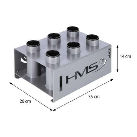 Stojak Na Gryfy Olimpijskie Sztangi 6 miejsc Na Siłownię COMMERCIAL HMS