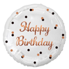 Balon Foliowy Dekoracyjny Imprezowy Na Urodziny Happy Birthday Biały 18"