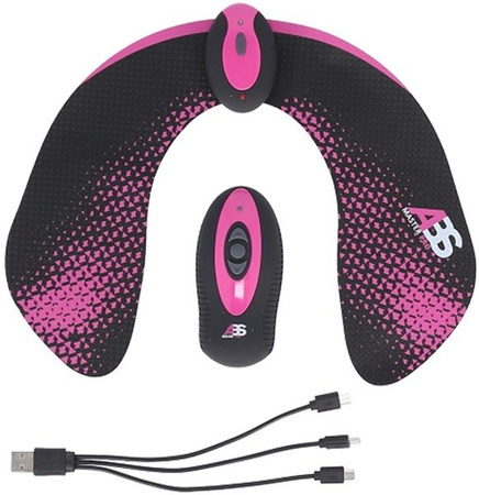 EMS Elektrostymulator Stymulator Mięśni Pośladków Masażer 6 Trybów Pracy + Wymienne Żelowe Naklejki Motylki 4 szt.