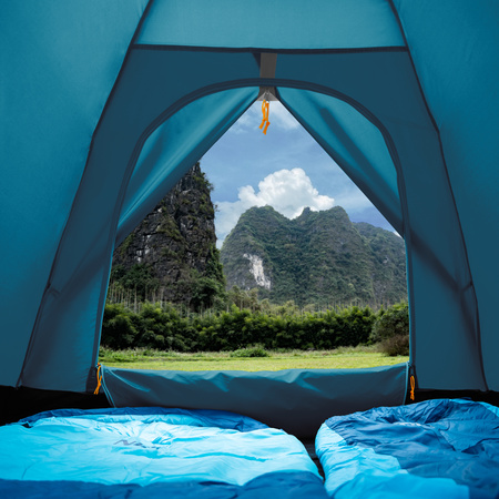 Namiot Turystyczny Kempingowy 2 Osobowy Wodoodporny Filtr UV + Pokrowiec