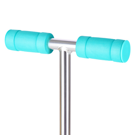 Hulajnoga Trójkołowa Dla Dzieci Balansowa Turkusowa Regulowana Kółka LED