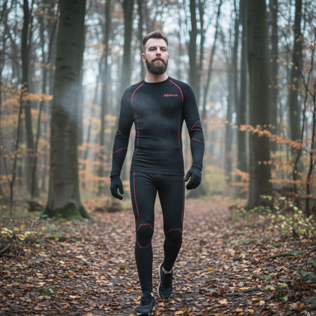 MERKAN Męska Bielizna Termoaktywna Odzież Termiczna Komplet ARES