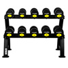 Stojak Na Hantle Ciężarki 10 Miejsc 2 Poziomy Stalowy Solidny Do 300 kg HMS
