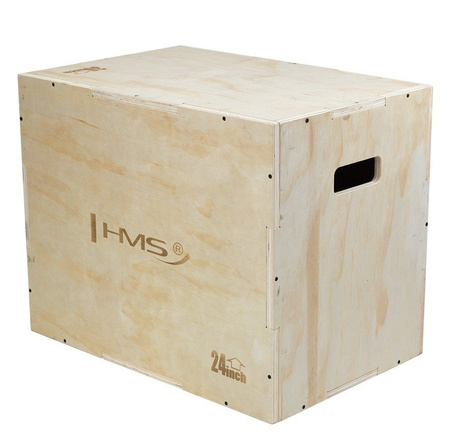 HMS Duża Drewniana Skrzynia Plyometryczna Do Ćwiczeń Fitness Crossfit JUMP BOX