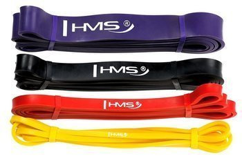 Zestaw Gum Taśm Oporowych Do Ćwiczeń Fitness Treningu Power Band 4 szt. HMS