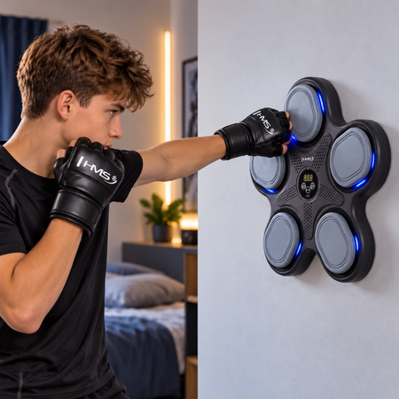 Elektroniczna Tarcza Bokserska Bluetooth Na Ścianę Z Głośnikiem + Rękawice