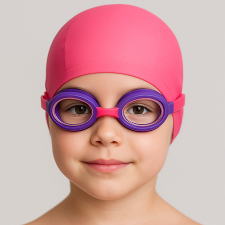Okularki Anti-Fog + Czepek Pływacki Na Basen Kąpielowy Dziecięcy SPOKEY