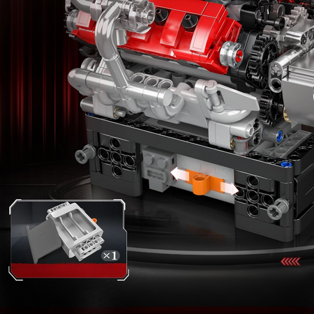 Zestaw Klocki Konstrukcyjne Silnik Samochodowy V8 750 el. Na Prezent MOULD KING