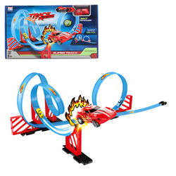 Tor Wyścigowy Samochodowy Inercyjny Dla Dzieci 350 cm + Autko TLD