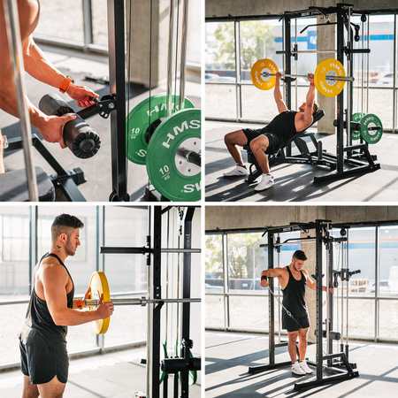 Atlas Wielofunkcyjny Suwnica Smitha Na Wolny Ciężar Do Ćwiczeń Siłowych HMS