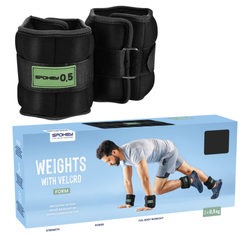 Obciążenia Ciężarki Na Kostki Nadgarstki Do Ćwiczeń Fitness 2x0,5 kg SPOKEY