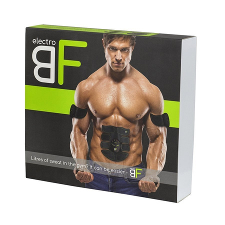 Elektrostymulator Stymulator Masażer Mięśni Brzucha + Wymienne Żelowe Naklejki Motylki 4 szt