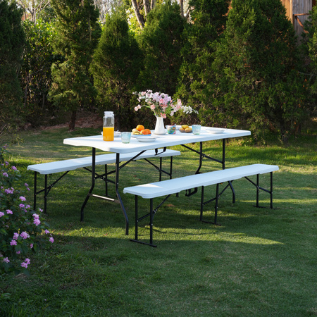 Stół Ogrodowy Cateringowy Składany Bankietowy Turystyczny Duży 180x74 cm
