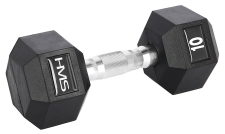 HMS Zestaw Hantli Ciężarków Gumowanych Heksagonalnych Do Ćwiczeń 2x10 kg