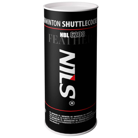 Lotki Do Gry W Badmintona Treningowe Piórkowe Białe NILS Komplet 3 szt.