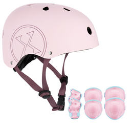 Kask Na Rolki Rower Hulajnogę Regulowany Dla Dzieci Orzeszek + Zestaw Ochraniaczy Rozmiar M
