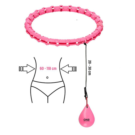 One Fitness Hula Hop Odchudzające Z Wypustkami i Obciążnikiem + Pas