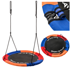 METEOR Huśtawka bocianie gniazdo Meteor 110 cm czerwony/pomarańczowy/ciemnoniebieski