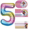 8xTalerzyki + 8x Kubeczki + 20 Serwetek Koci Domek Gabi + Balon Cyfra 5