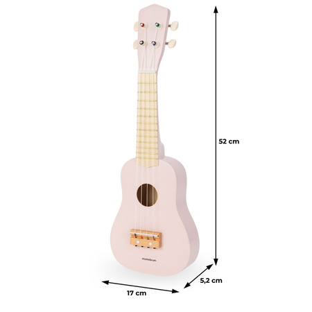 MAMABRUM Drewniana Gitara UKULELE Dla Dziecka 4 Struny