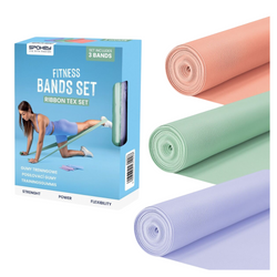 Gumy Taśmy Do Ćwiczeń Fitness Jogi Treningu Pilates Zestaw 3 szt. SPOKEY