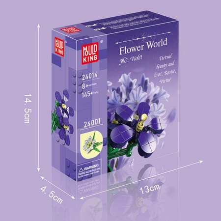 Klocki Konstrukcyjne Kwiat Fiołek Dekoracja Do Wazonu 145 Elementów MOULD KING