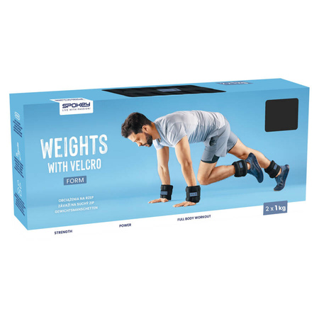 Obciążenia Ciężarki Na Kostki Nadgarstki Do Ćwiczeń Fitness 2x1 kg SPOKEY