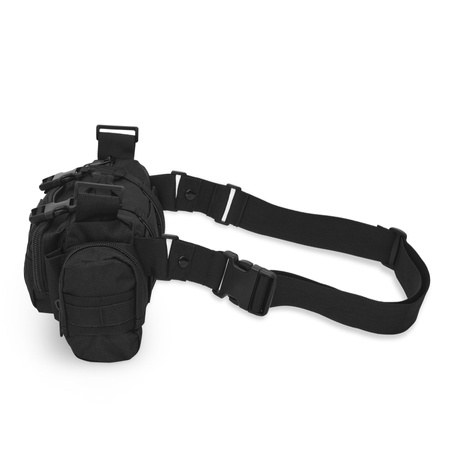 Saszetka Nerka Biodrowa Na Ramię Czarna Miejska Na Pasku Do Biegania 5 L