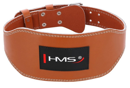 Pas Kulturystyczny Treningowy Lędźwiowy Skórzany Do Treningu Siłowego HMS