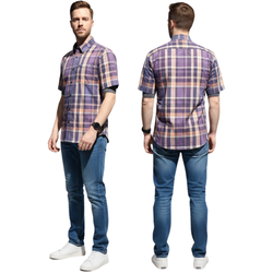 Koszula Męska Bawełniana Z Krótkim Rękawem Slim Fit Armani Exchange