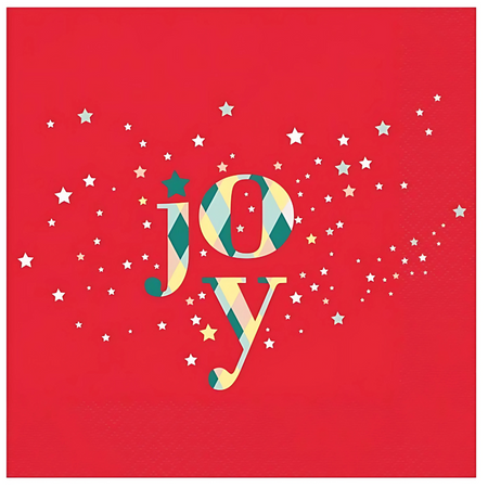 Serwetki Świąteczne Na Boże Narodzenie 33x33 cm 20 szt. + 6x Ozdoby Mikołaj