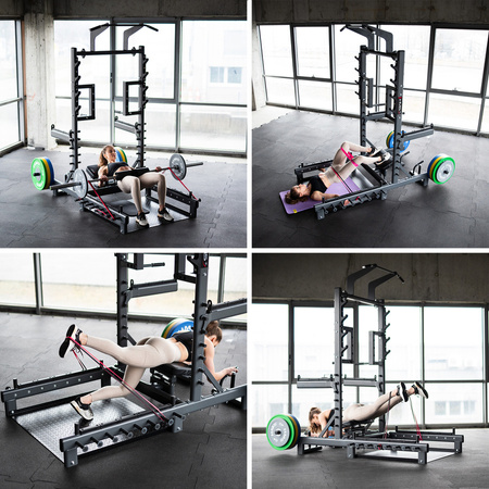 HMS Stojak Treningowy Multifunkcyjny Z Platformą Do Podnoszenia Ciężarów