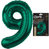 Balon Foliowy Na Urodziny Rocznice Butelkowa Zieleń Duży 85 cm Cyfra 9 