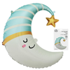 Balon Foliowy Księżyc Niebieska Czapeczka Na Przyjęcie Baby Shower 56x68 cm