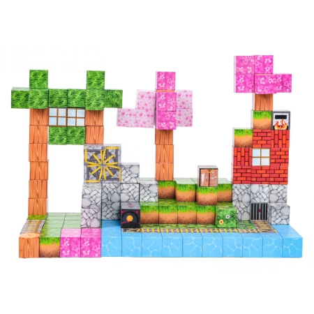 Klocki Magnetyczne Konstrukcyjne Zestaw 200 Elementów Edukacyjne Dla Dzieci