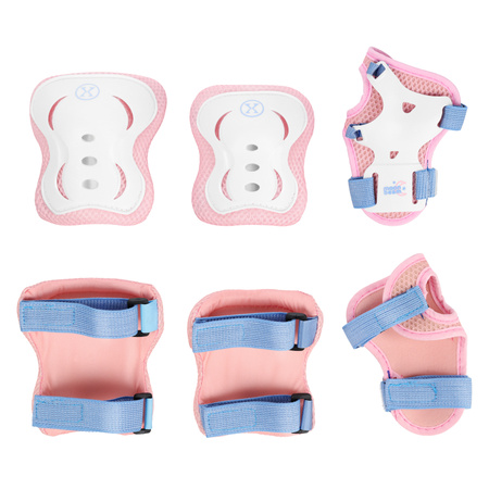 Rolki Regulowane Rekreacyjne Kauczukowe Kółka LED + Zestaw Ochraniaczy NILS