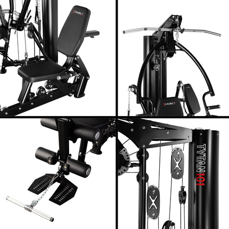 Atlas Do Ćwiczeń Domowa Siłownia Z Ławką Regulowane Ramiona + Stos HMS