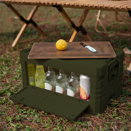 Skrzynia Pojemnik Pudełko Do Przechowywania Transportowa Kempingowa 2w1 32L