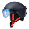 Kask Zimowy Narciarski Snowboardowy Granatowy Z Szybką AIR FLOW METEOR