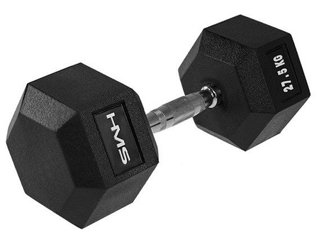 HMS Zestaw Hantle Sześciokątne Gumowane Do Ćwiczeń HEX PRO 2x27,5 kg
