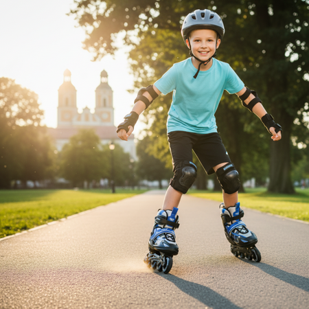 2w1 Łyżworolki Rolki Rekreacyjne Łyżwy Regulowane Młodzieżowe Niebieskie