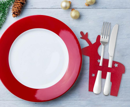 Etui Na Sztućce Świąteczne Pokrowiec Renifer Na Boże Narodzenie 4 szt.